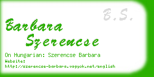 barbara szerencse business card